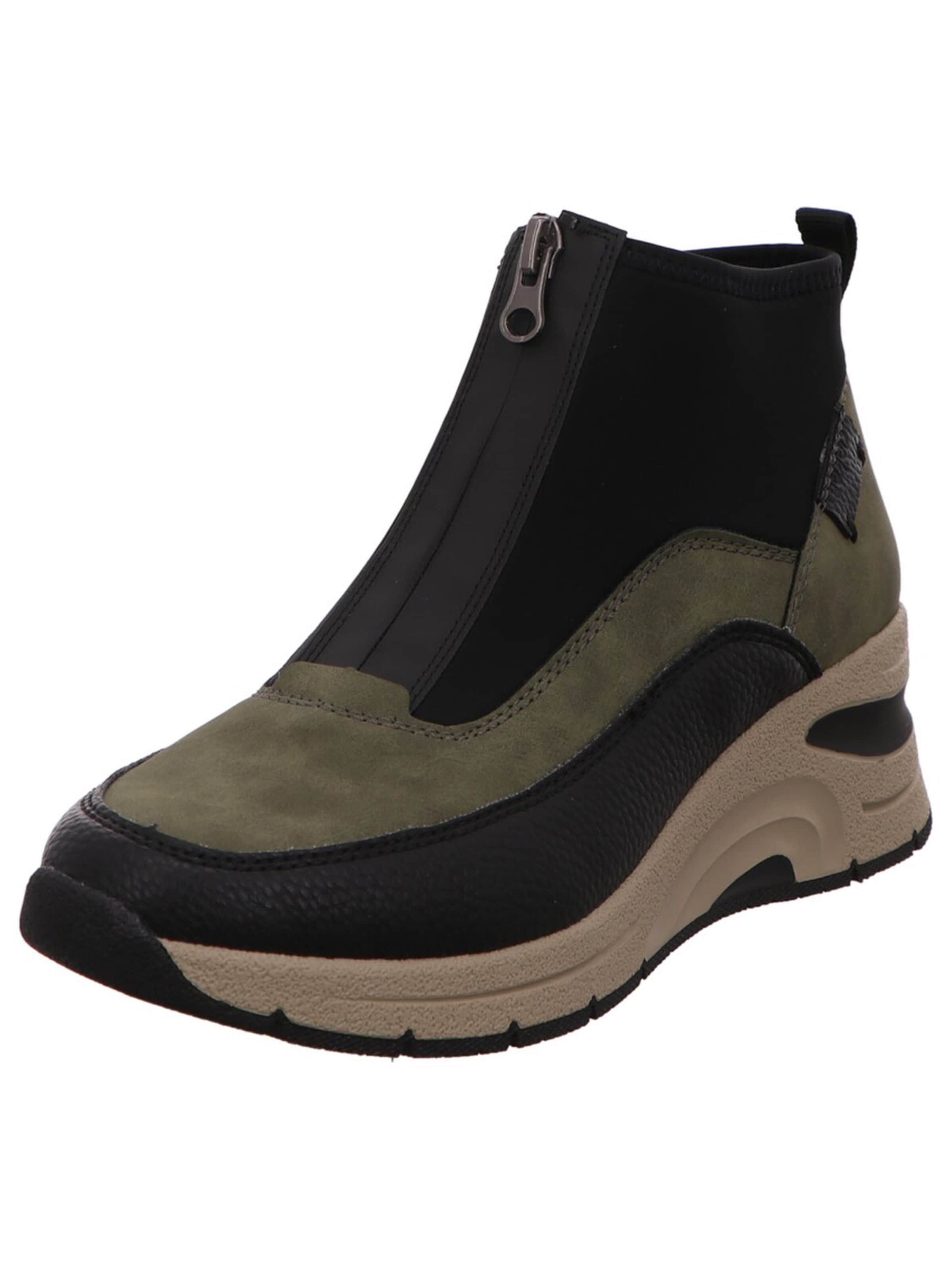 Rieker Boots 'Stiefel Damen N9362-54 Leder-Mix in schwarz'‌‌‌‌‌ in Schwarz: Vorderseite