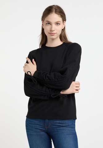 DreiMaster Maritim Sweatshirt 'Bridgeport' in Zwart: voorkant