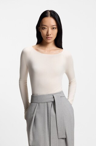 BOSS Sweatshirt ' Edupla1 ' in White: front