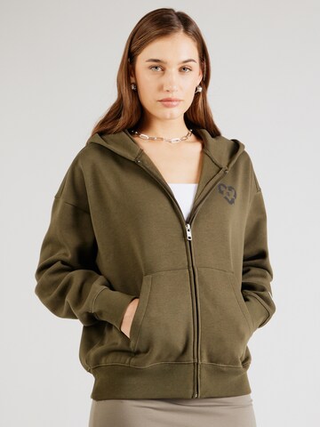 Champion Authentic Athletic Apparel Sweatjacke in Grün: Vorderseite