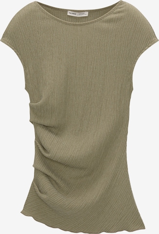 Top di Pull&Bear in verde: frontale