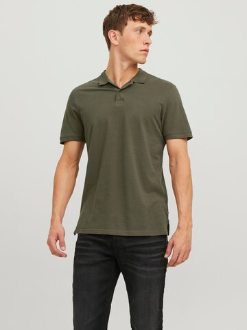 JACK & JONES Shirt 'JJEBasic' in Green: front