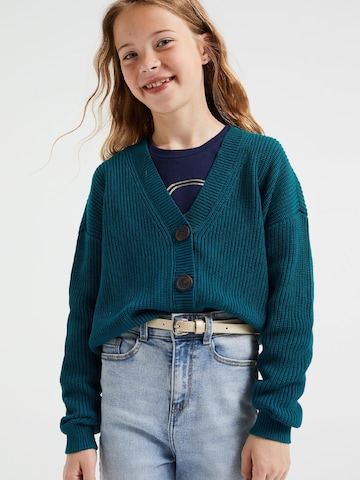 WE Fashion Knit Cardigan in Green: front