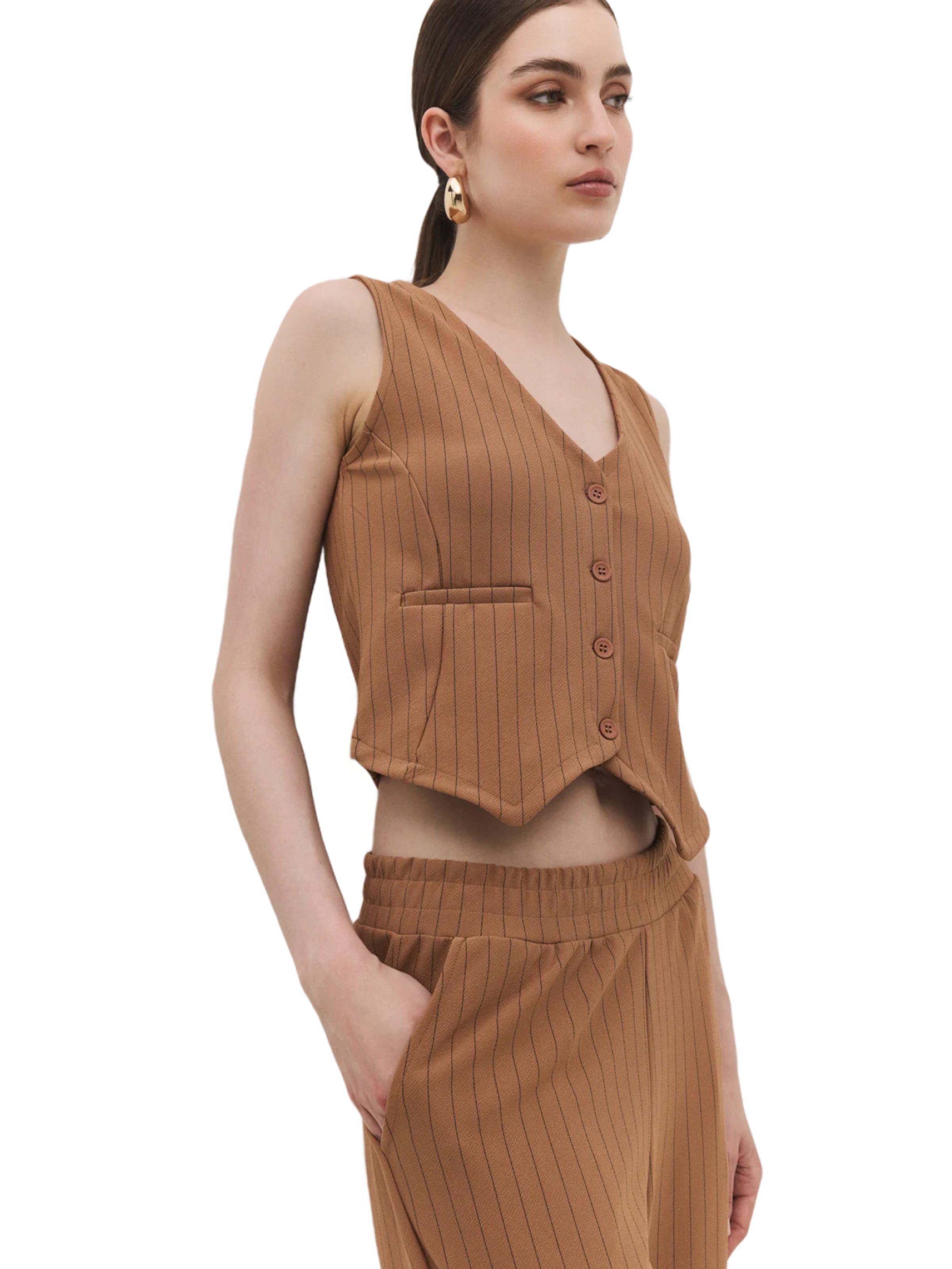 Gilet de costume No Matter What en marron