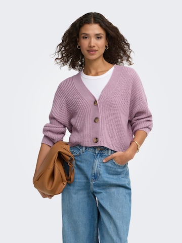 ONLY Knit Cardigan 'ONLCarol' in Purple: front