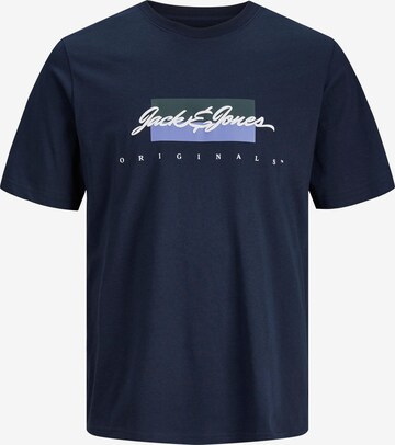 T-Shirt 'WAYNE' JACK & JONES en bleu : devant