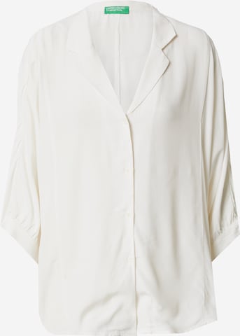 UNITED COLORS OF BENETTON Blouse in Wit: voorkant