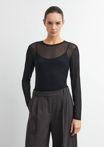 T-shirt COMMA en noir : devant