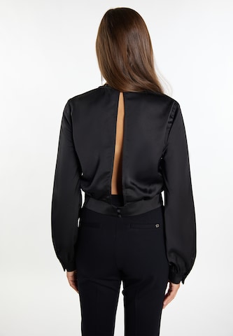 Camicia da donna di faina in nero