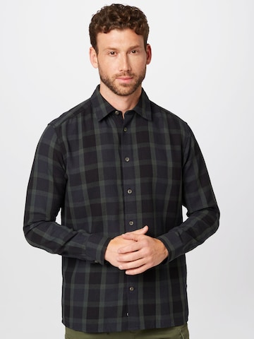 Only & Sons Regular fit Button Up Shirt 'TEX' in Green: front
