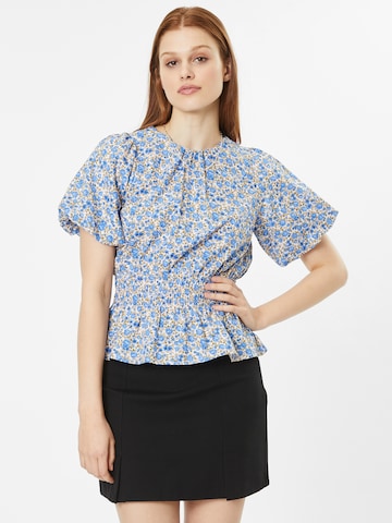 Neo Noir Blouse 'Scotty' in Blue: front