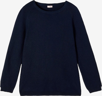 Pullover di oltre in blu: frontale