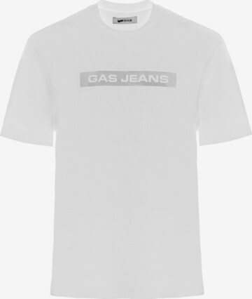 GAS Jeans T-Shirt 'Dharis' in Weiß: predná strana