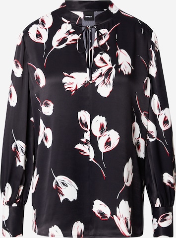 melns BOSS Blūze 'Barabi': no priekšpuses