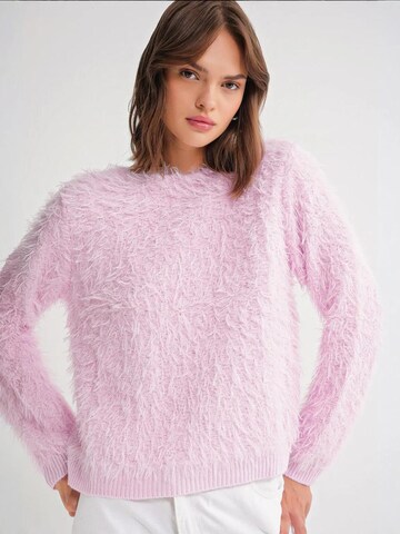 MixRay Kampsun 'Pullover', värv roosa: eest vaates