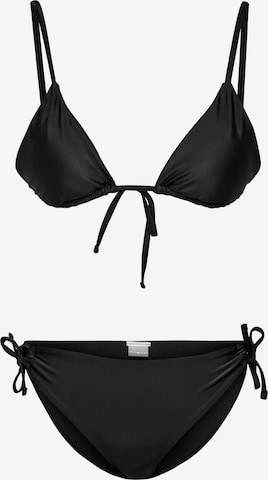 melns ONLY Trijstūra formas krūšturis Bikini 'CARRIE': no priekšpuses