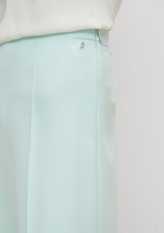 COMMA Wide leg Trousers with creases in Blue