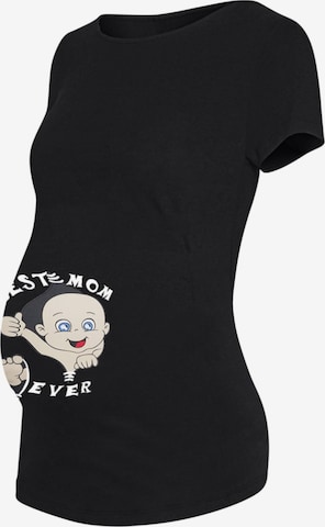 M.M.C. Shirt 'Best Mom Ever Umstandsshirt' in Black: front
