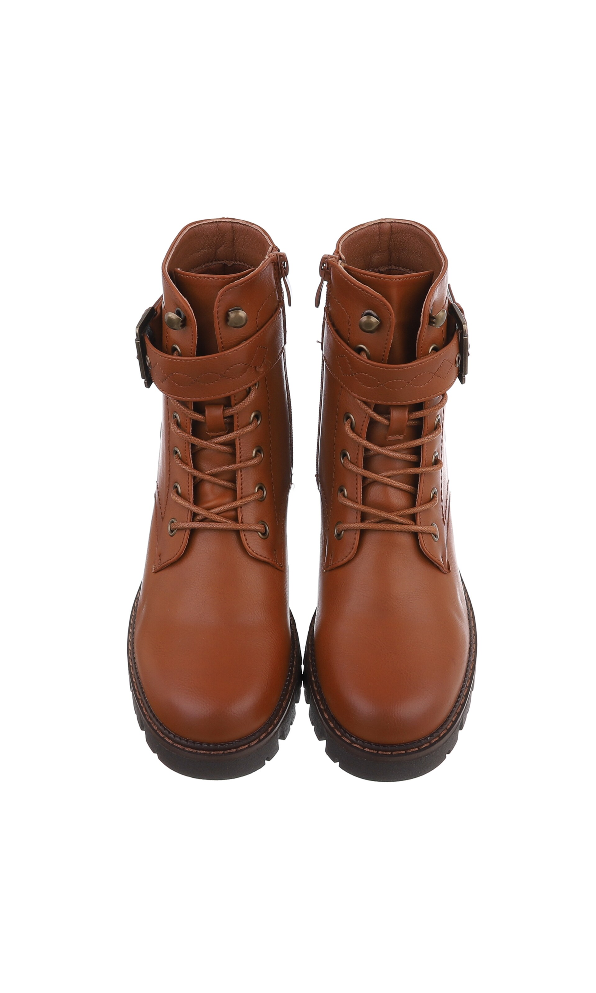 Ital-Design Schnürstiefelette in Braun