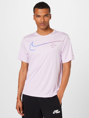 NIKE Funkční tričko 'Miler' – pink: přední strana