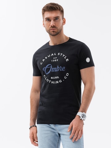 Ombre Shirt 'S1752' in Black: front