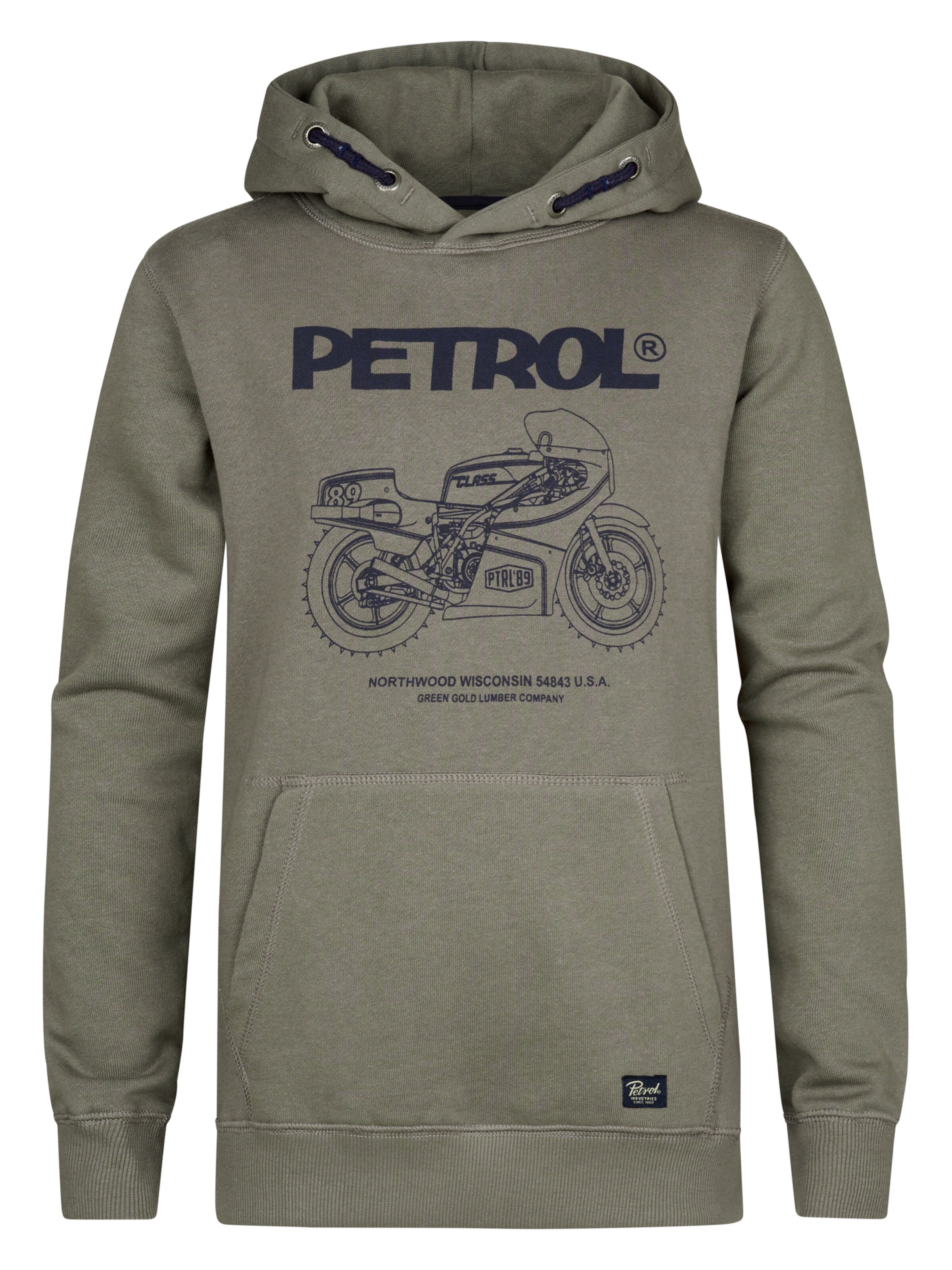 Petrol Industries Sweatshirt in Grijs: voorkant