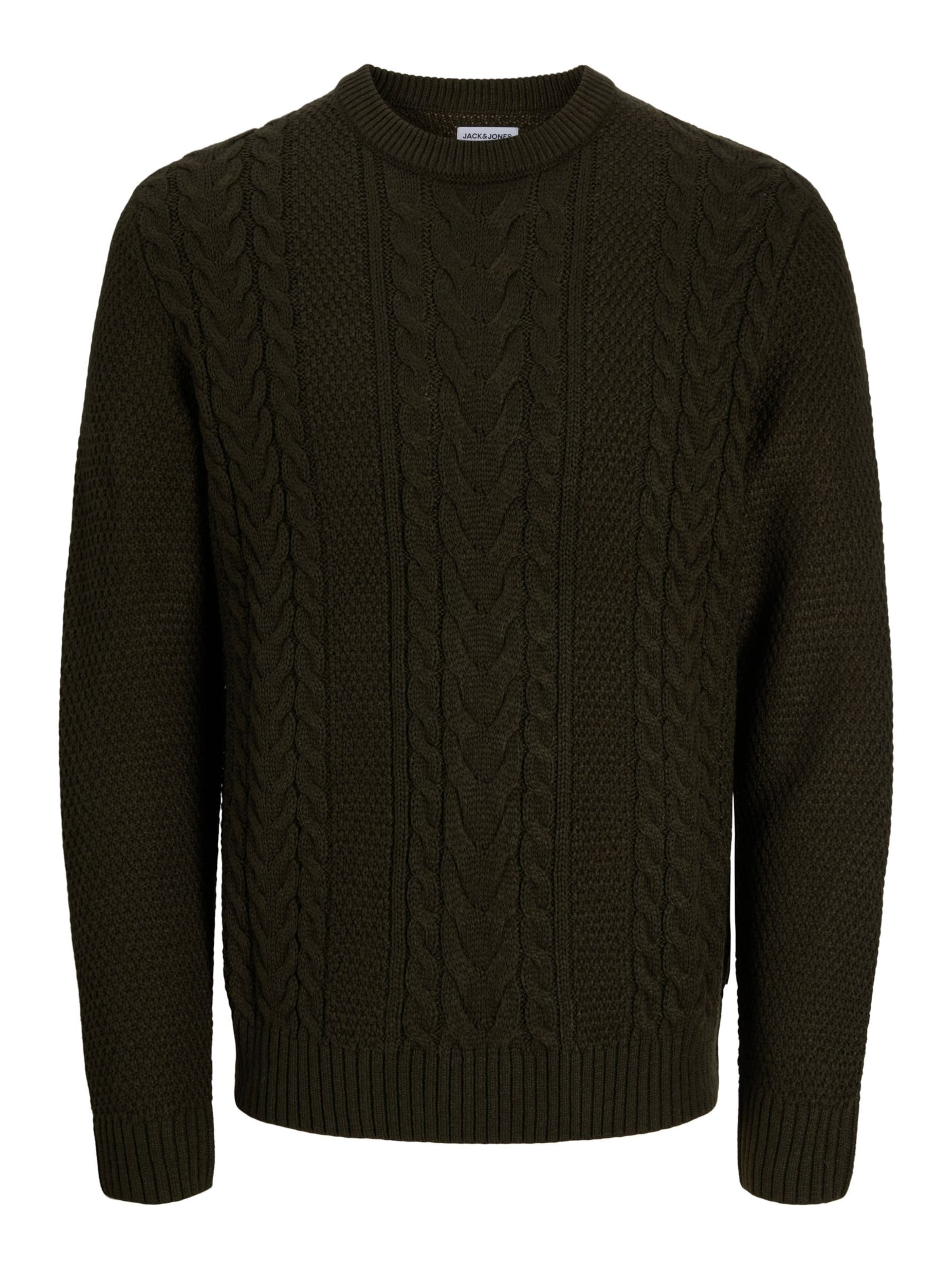 Pull-over 'JJJames' JACK & JONES en marron : devant