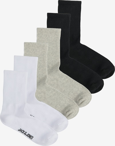 Kojinės 'JACNOLAN' iš JACK & JONES, spalva – margai pilka / juoda / balta, Prekių apžvalga