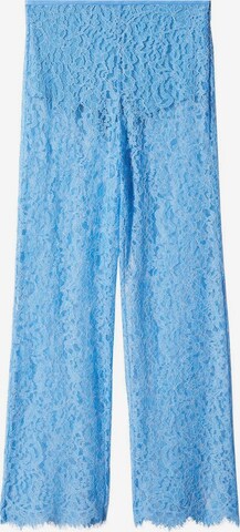 MANGO Szeroka nogawka Spodnie 'Miro' w kolorze niebieski: przód