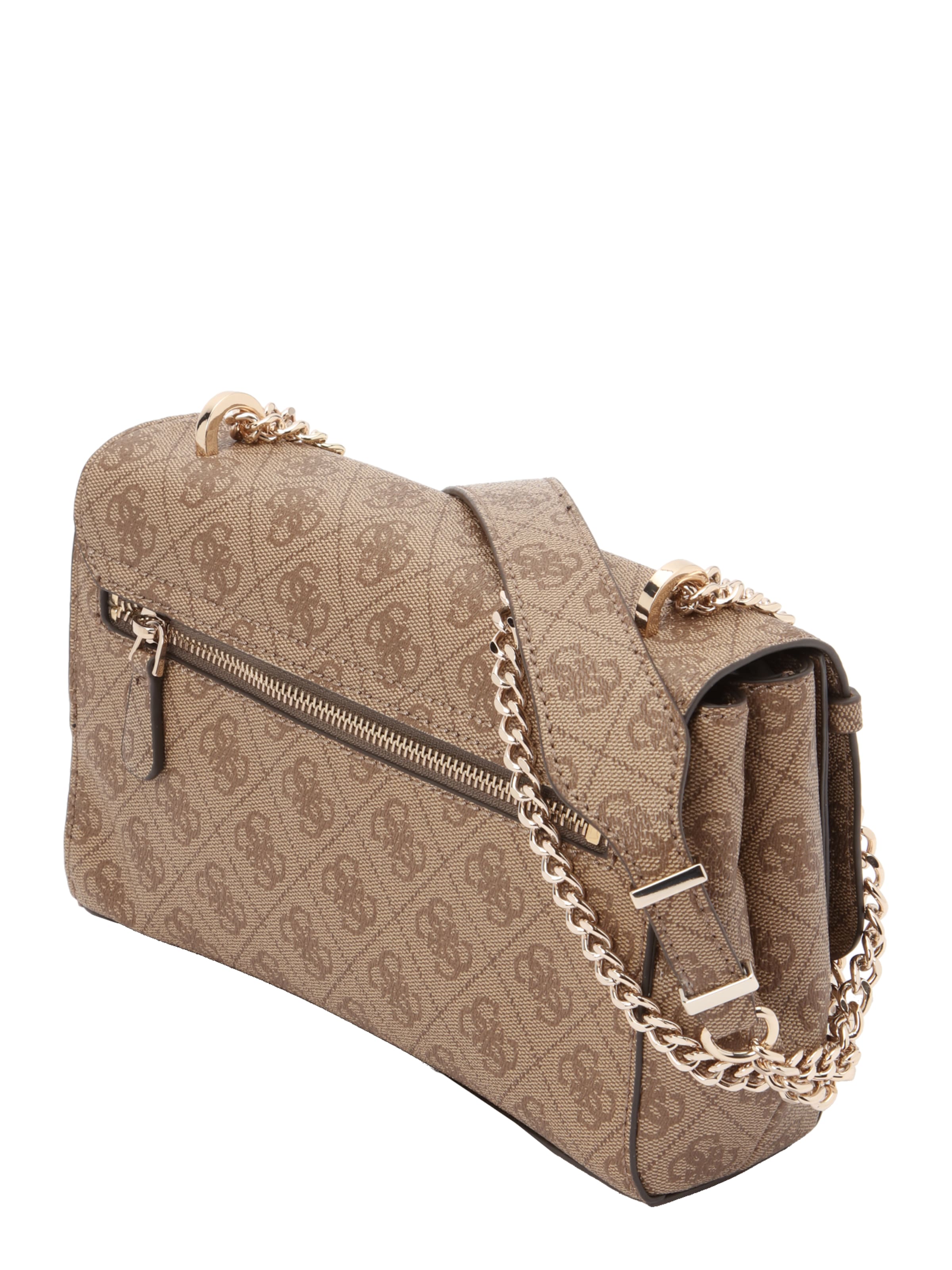 GUESS Olkalaukku 'LEONA' värissä ruskea