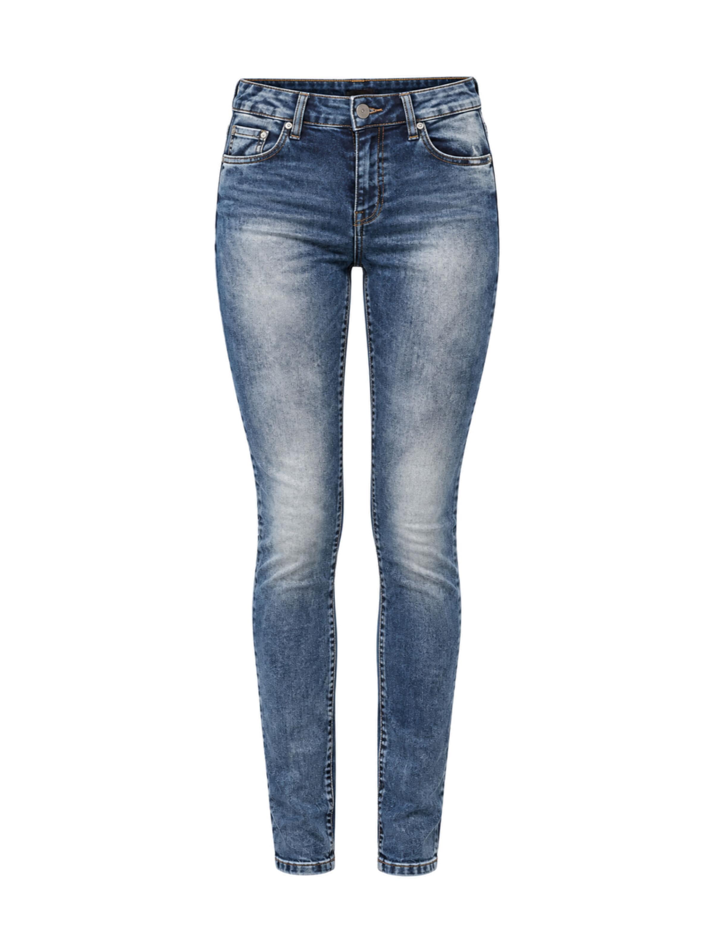 CIPO & BAXX Slimfit Jeans in Slim-Fit, dicke Kontrast Naht in Blau: Vorderseite