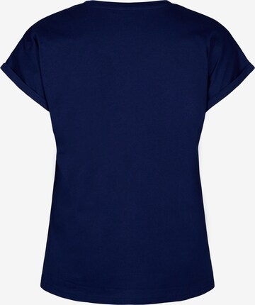 Zizzi Shirt 'VELIN' in Blauw