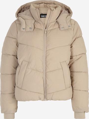 Veste mi-saison 'Jamilla' Pieces Petite en beige : devant