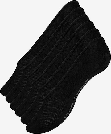 Vincent Creation - Meias curtas 'Footies' em preto: frente