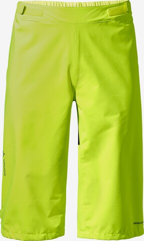 VAUDE Regular Outdoor Pants 'Moab Rain STS' in Green: front