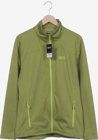 JACK WOLFSKIN Sweatshirt & Zip-Up Hoodie in L-XL in Green: front