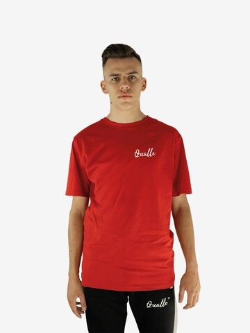 Qualle Shirt 'Streetwear Respekt' in Red: front
