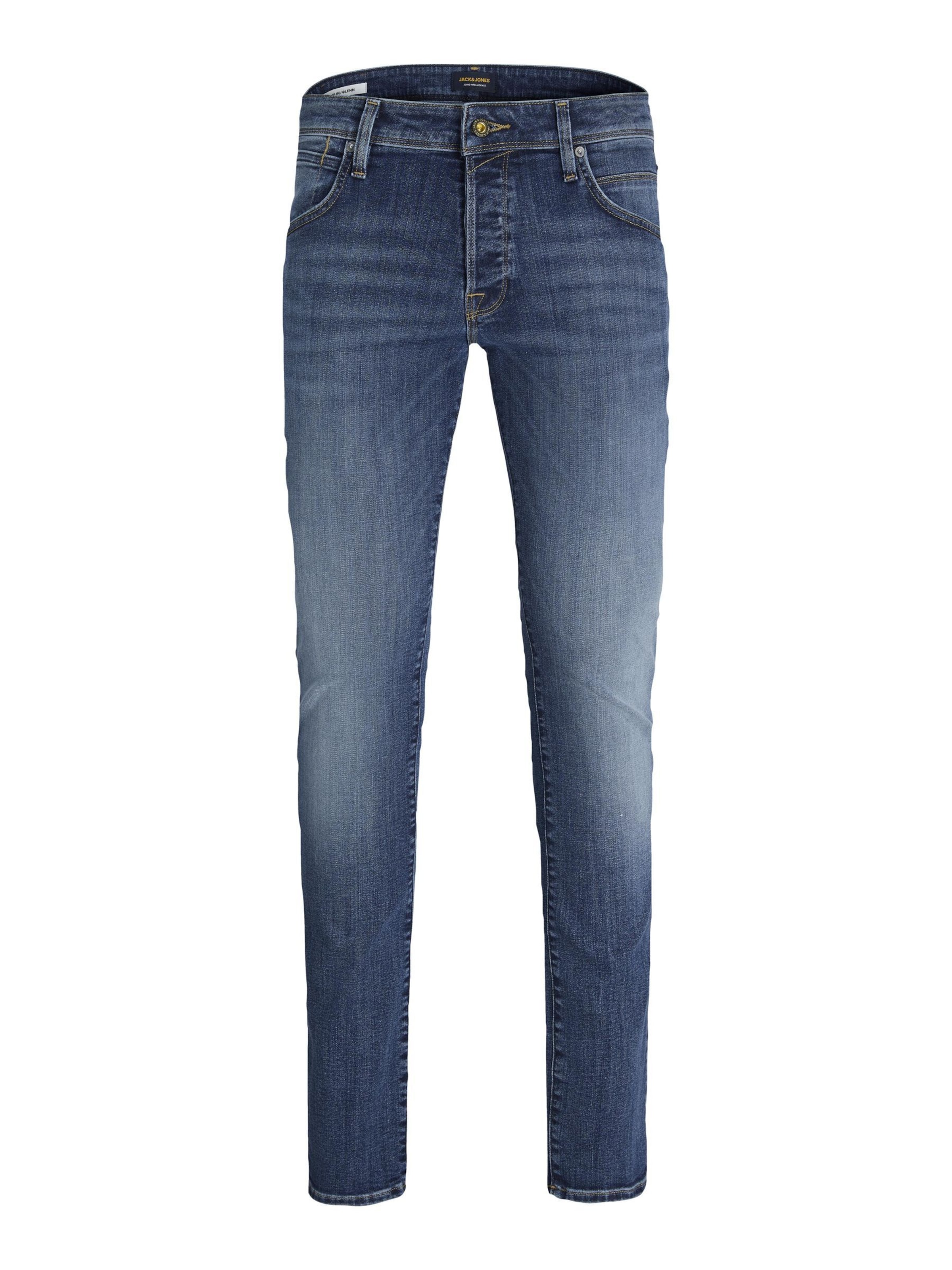 Coupe slim Jean 'JJIGlenn JJFox' JACK & JONES en bleu : devant
