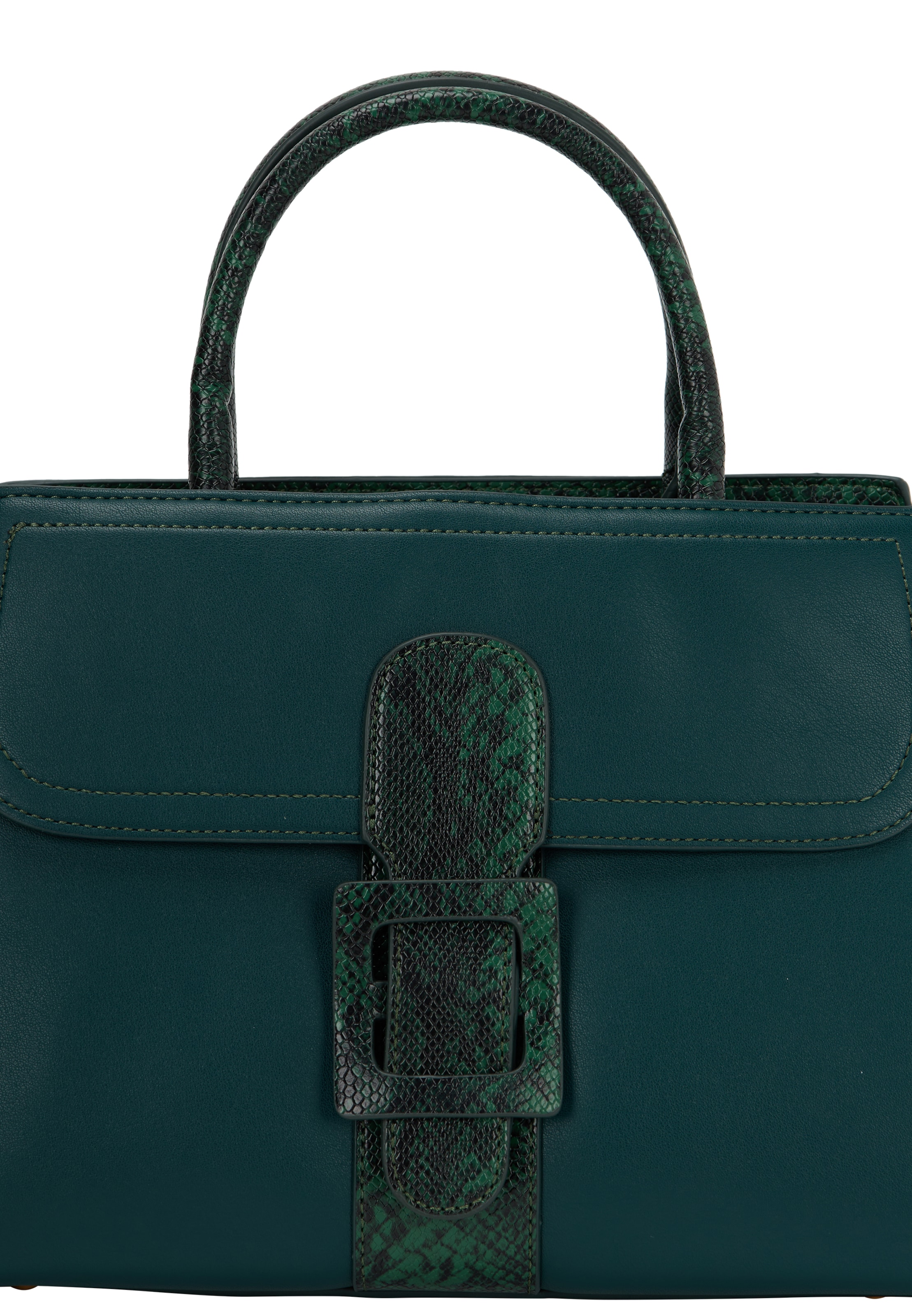 Borsa a mano di faina in verde