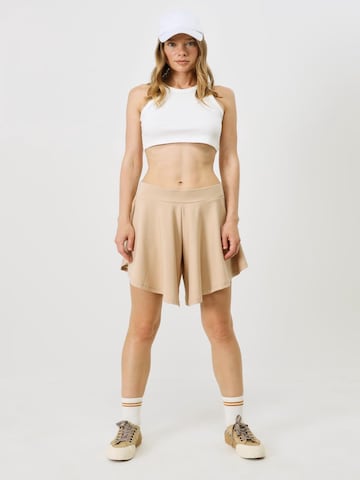 C&City Loosefit Kalhoty – béžová