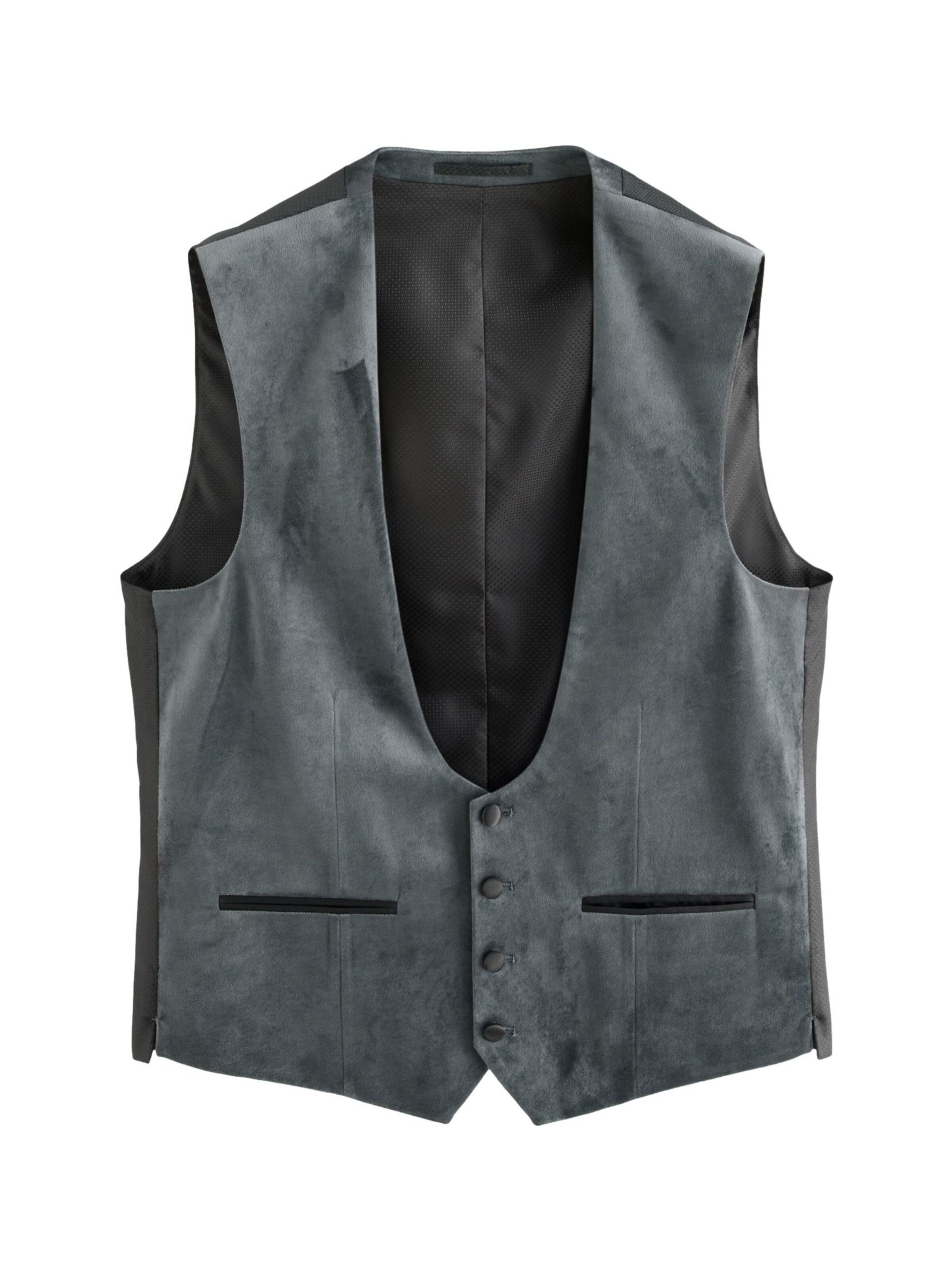 Vestă de costum de la Next pe gri: față