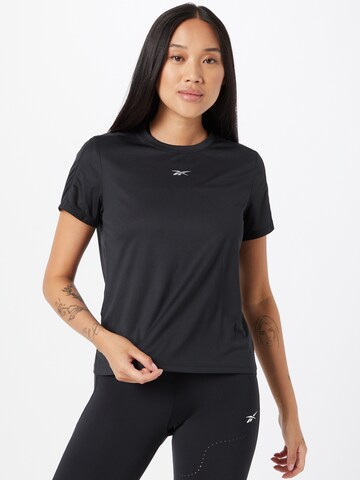 Tricou funcțional de la Reebok pe negru: față