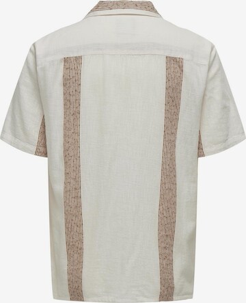 Only & Sons Regularny krój Koszula 'AVI' w kolorze biały