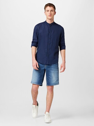 DRYKORN Slim fit Button Up Shirt 'Tarok' in Blue