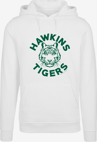 F4NT4STIC Sweatshirt 'Stranger Things Hawkins Tigers Netflix TV Series' in White: front