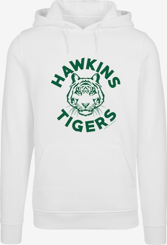 F4NT4STIC Sweatshirt 'Stranger Things Hawkins Tigers Netflix TV Series' in Weiß: Vorderseite