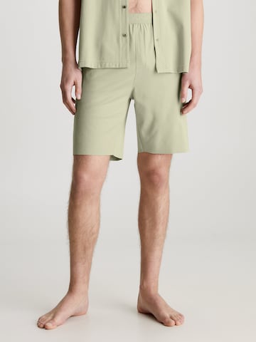 Calvin Klein Underwear Pajama Pants 'CK BLACK' in Green: front