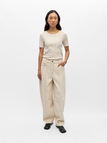 OBJECT Barrel Jeans 'OBJRabea' in Beige