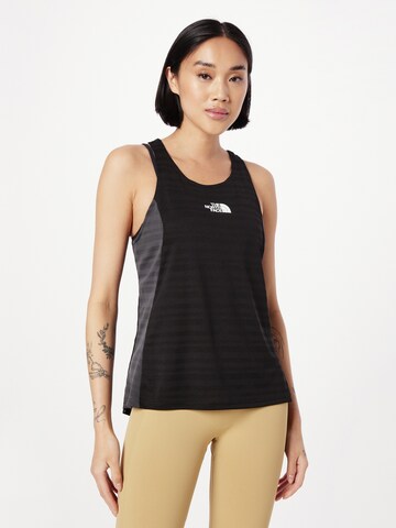 THE NORTH FACE Sports Top in Black: front