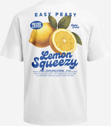 Neverless Shirt 'Lemon Squeezy' in Weiß: Vorderseite
